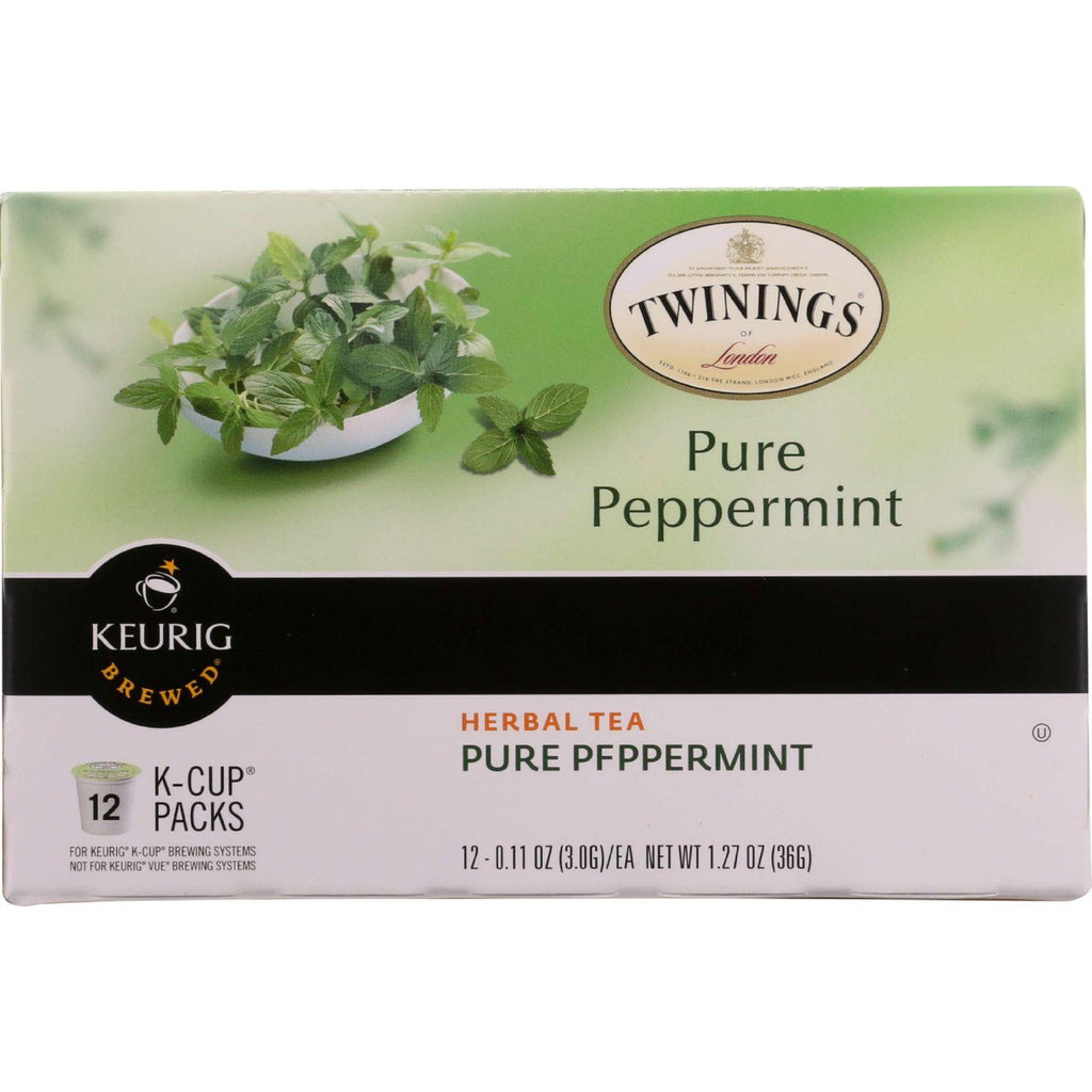 Twinings Tea Tea - K-cup Pods - Pure Peppermint - 12 Count - Case Of 6