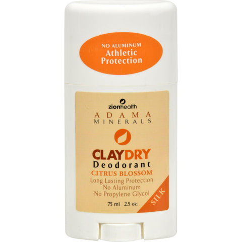 Zion Health Claydry Silk Deodorant - Citrus - 2.5 Oz