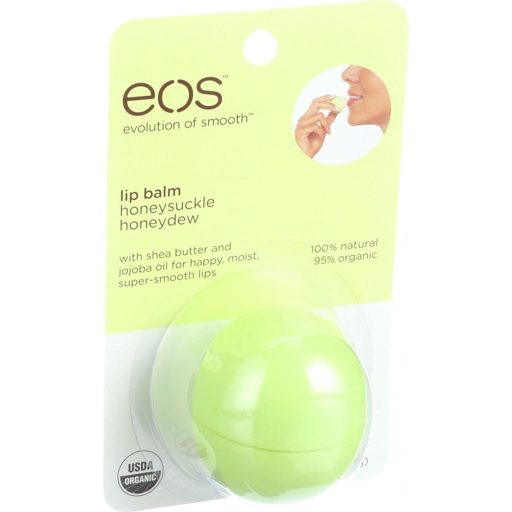 Eos Products Lip Balm - Smooth Sphere - Organic - Honeysuckle Honeydew - .25 Oz - Case Of 6