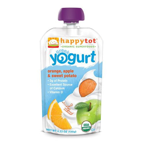 Happy Tot Greek Yogurt - Organic - Stage 4 - Or Ap Sw Pt - 4.22 Oz - 1 Case