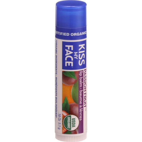 Kiss My Face Organic Lip Balm - Passion Fruit - .18 Oz - Case Of 24