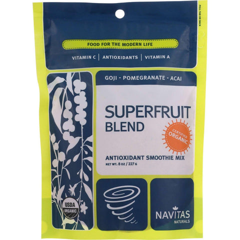 Navitas Naturals Smoothie Blend - Organic - Superfruit Mix -antioxidant - 8 Oz - Case Of 6