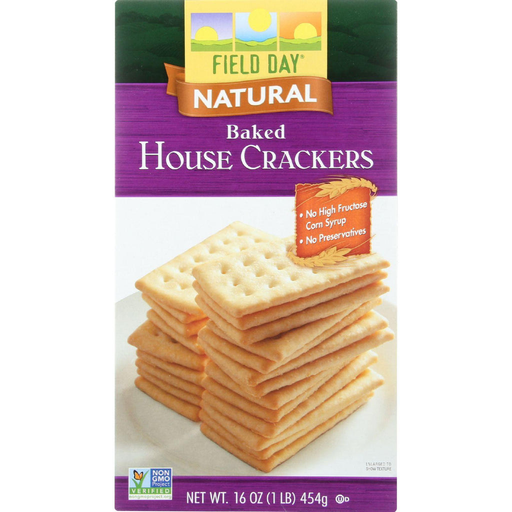 Field Day Crackers - Natural - Baked House - 16 Oz - Case Of 12