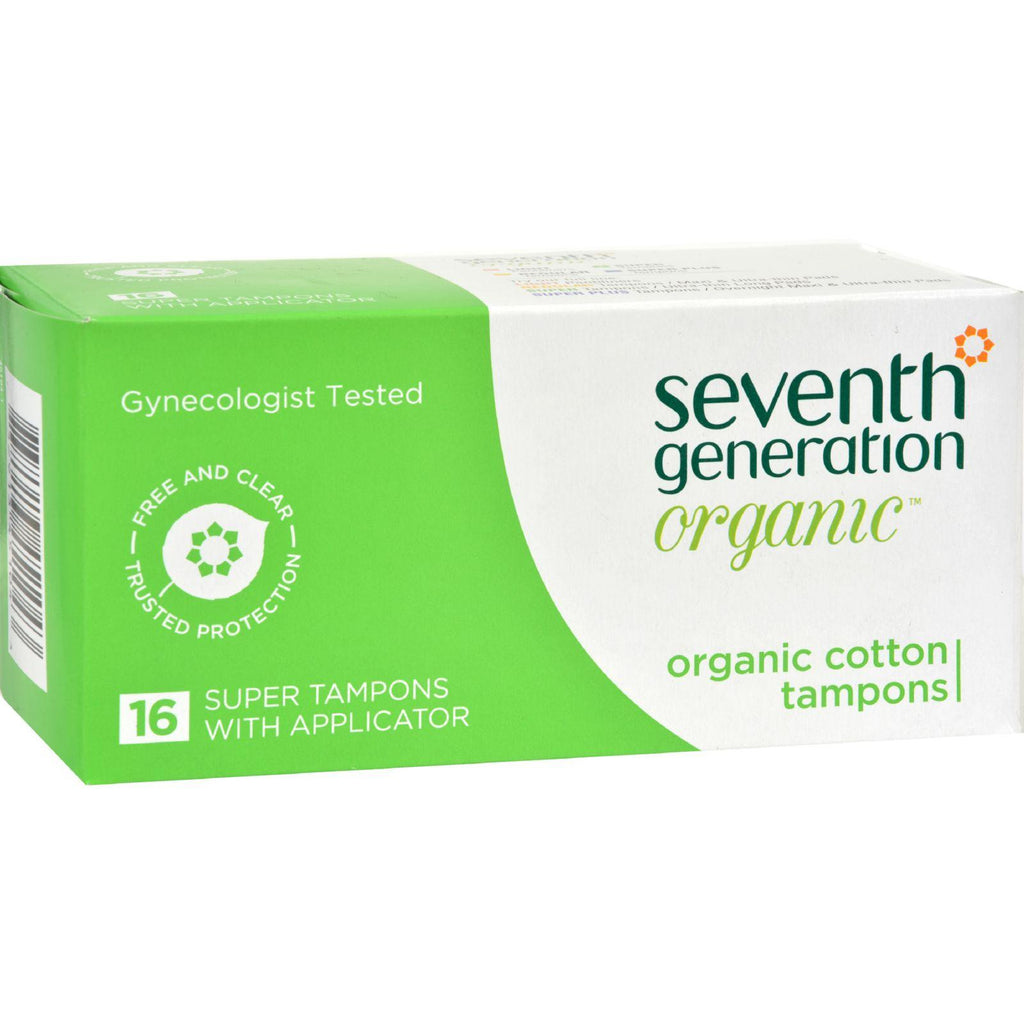 Seventh Generation Tampons - Organic Cotton - Applicator - Super - 16 Count