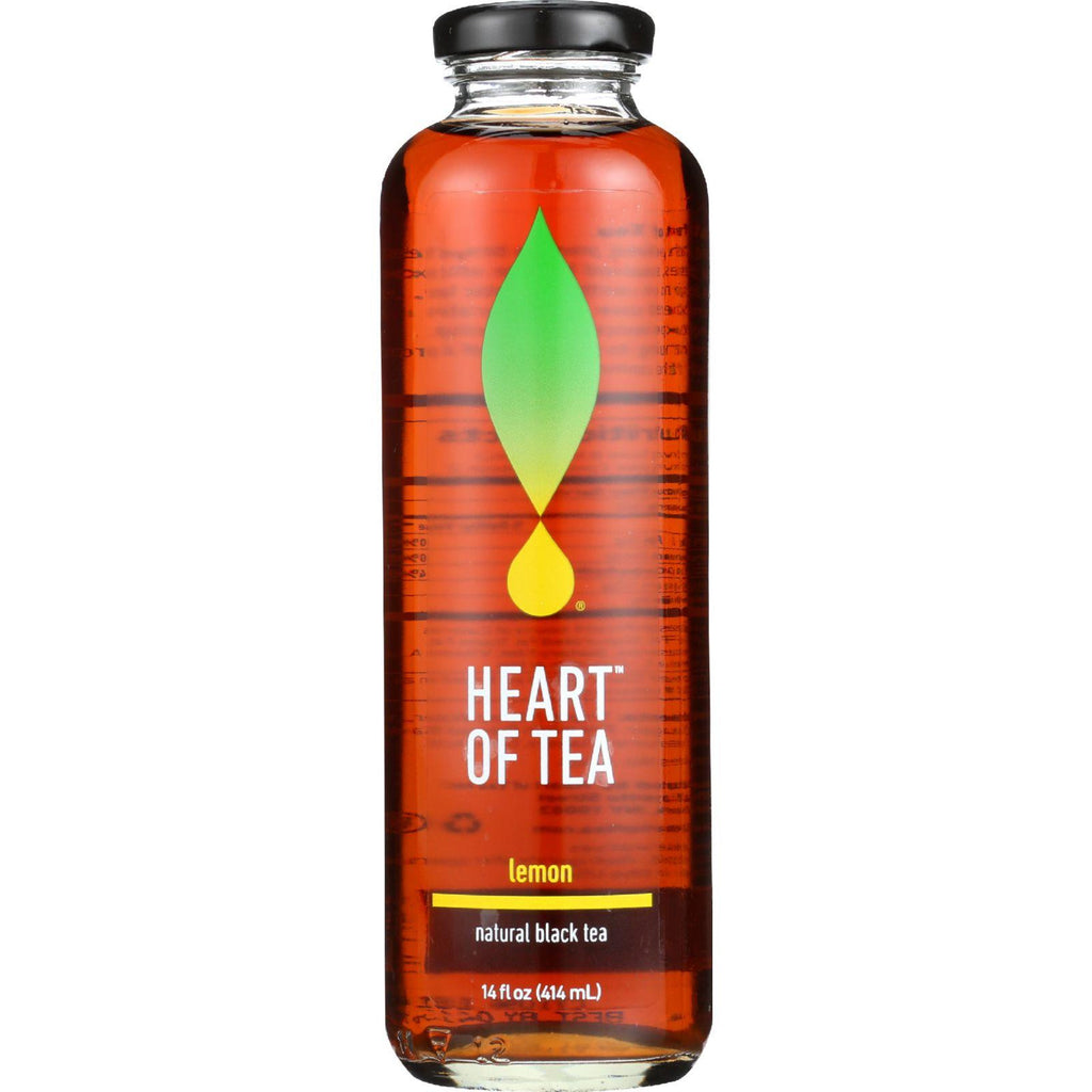 Heart Of Tea Tea - Iced - Natural Black - Lemon - 14 Oz - Case Of 12