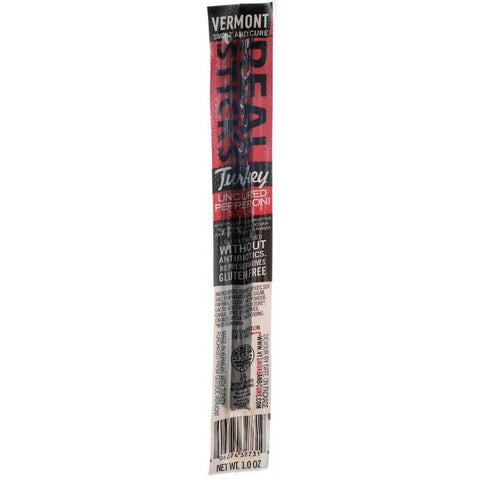 Vermont Smoke And Cure Realsticks - Turkey Pepperoni - 1 Oz - Case Of 24