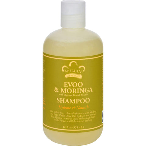 Nubian Heritage Shampoo - Evoo And Moringa - Repair And Extend - 12 Oz