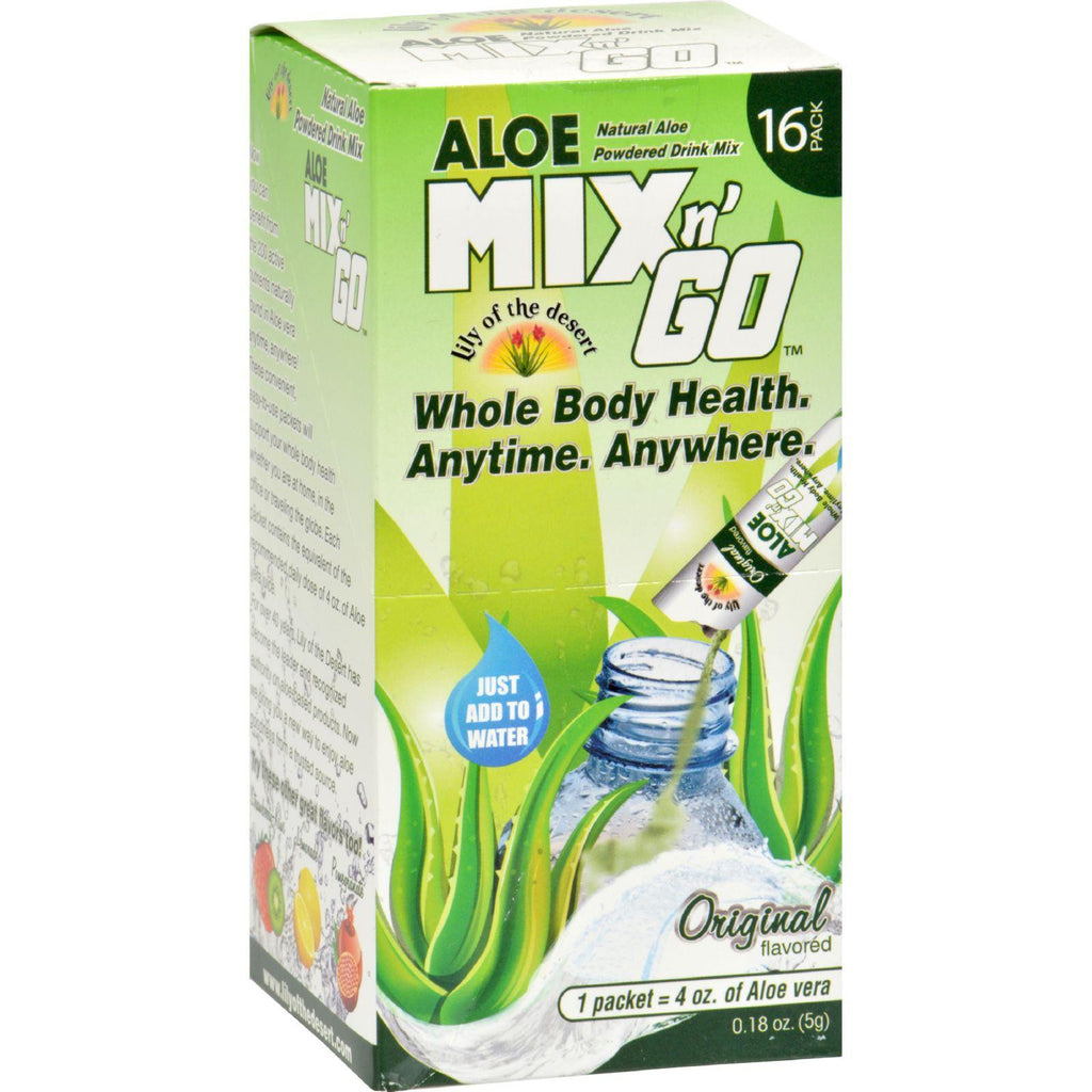 Lily Of The Desert Aloe Drink Mix - Mix N Go Original - 16 Packets