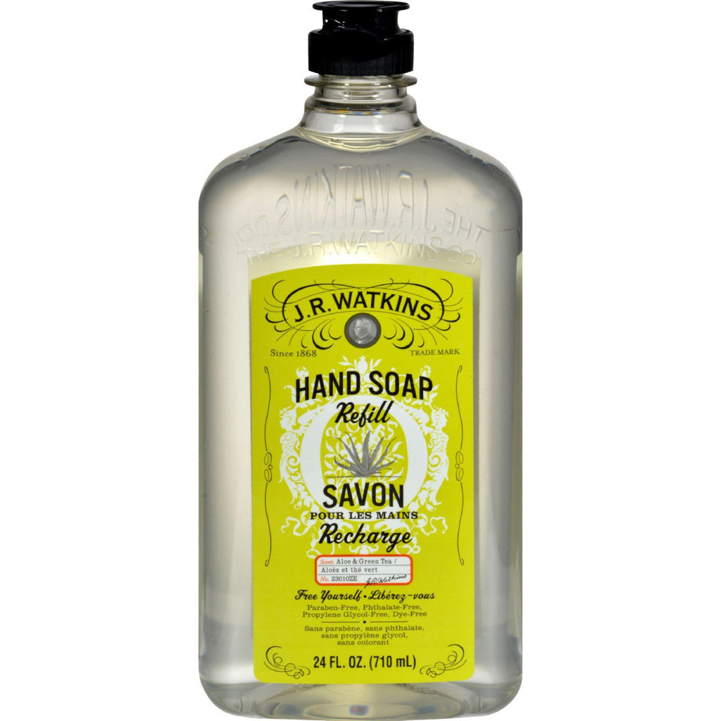 J.r. Watkins Liquid Hand Soap - Refill - Aloe And Green Tea - 24 Fl Oz