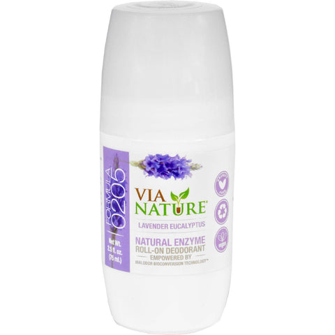 Via Nature Deodorant - Roll On - Lavender Eucalyptus - 2.5 Fl Oz