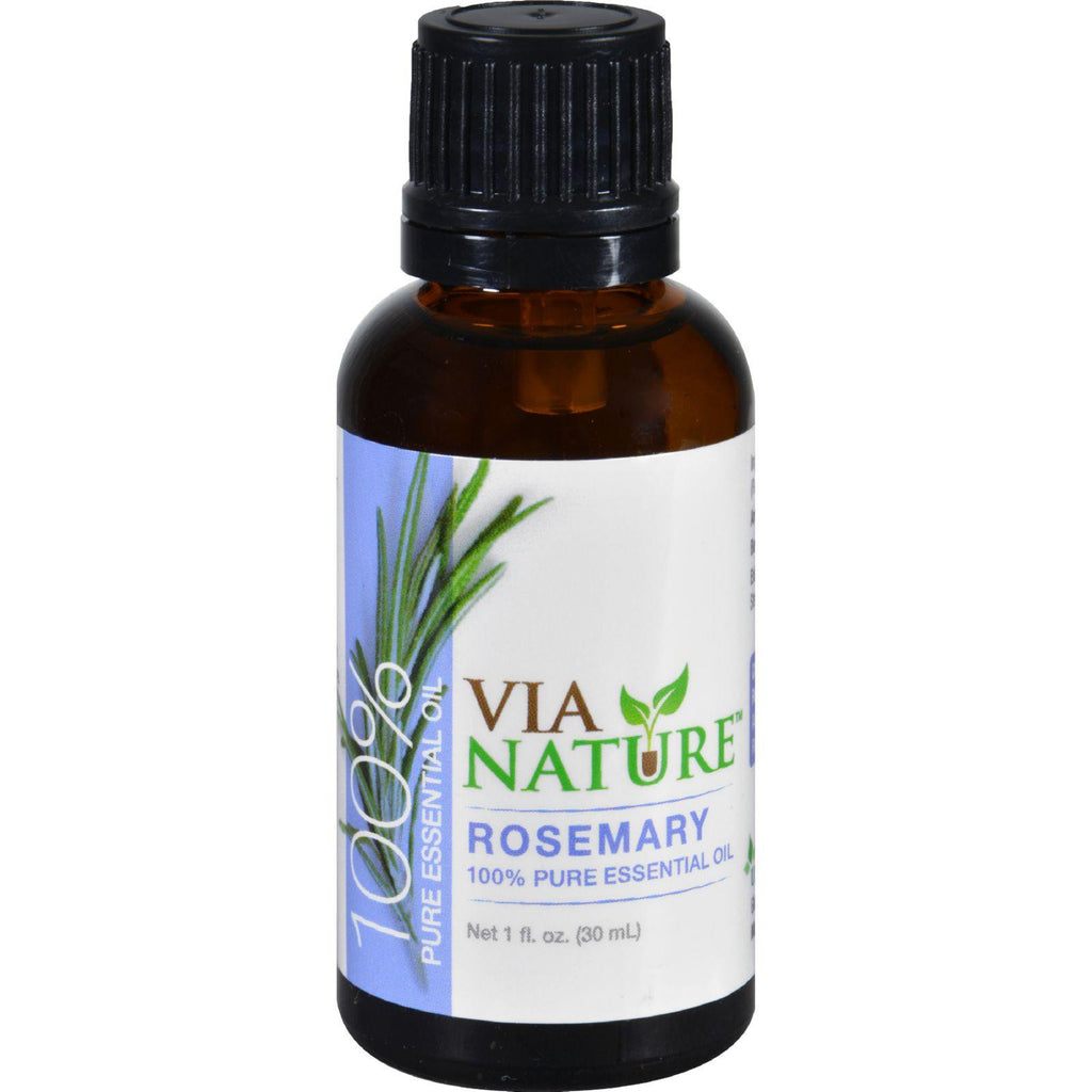 Via Nature Essential Oil - 100 Percent Pure - Rosemary - Single - 1 Fl Oz