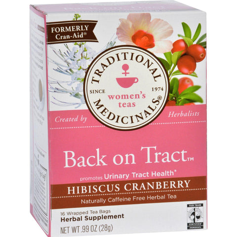 Traditional Medicinals Tea - Back On Tract - Hbscs Crnbrry - 16 Ct - 1 Case