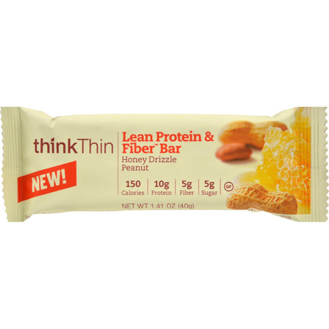 Think Products Thinkthin Bar - Lean Protein Fiber - Honey Peanut - 1.41 Oz - 1 Case