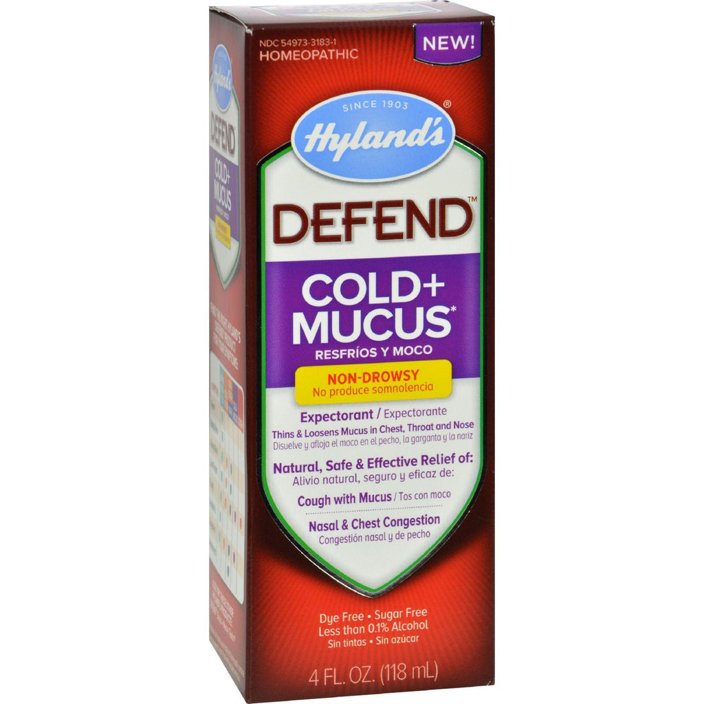 Hylands Homepathic Cold And Mucus - Defend - 4 Fl Oz