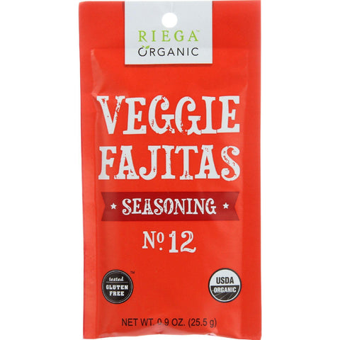 Riega Foods Seasoning - Organic - Veggie Fajitas - No. 12 - .9 Oz - Case Of 8