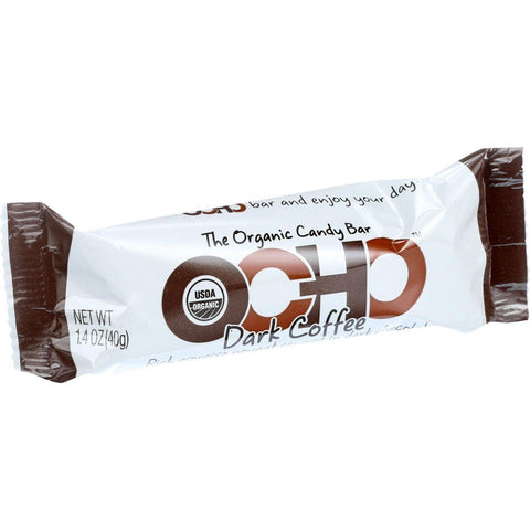 Ocho Candy Organic Candy Bar - Dark Chocolate - 1.4 Oz - Case Of 18