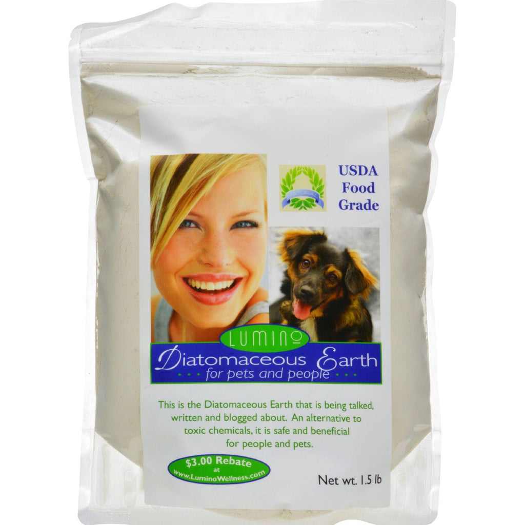 Lumino Home Diatomaceous Earth - Food Grade - Pets And People - 1.5 Lb