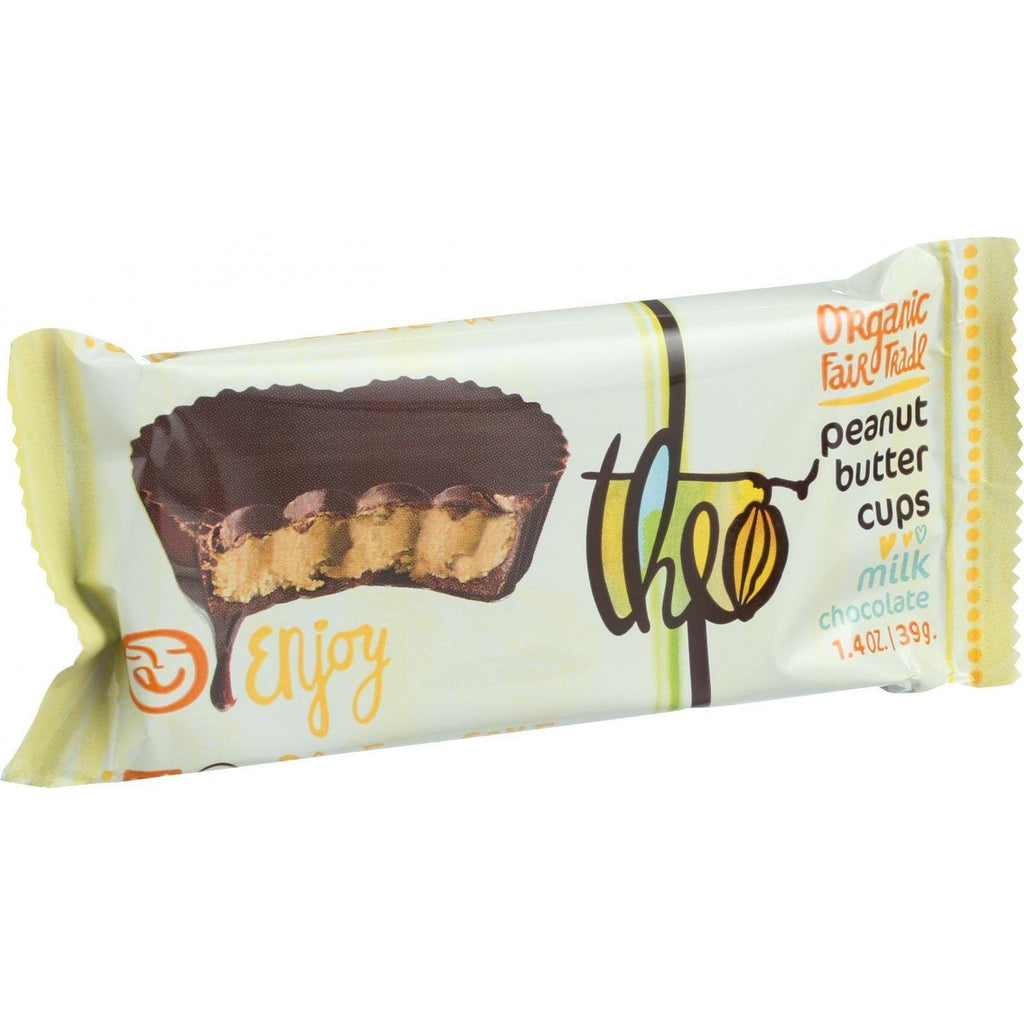 Theo Chocolate Peanut Butter Cups - Milk Chocolate - 1.3 Oz - Case Of 12