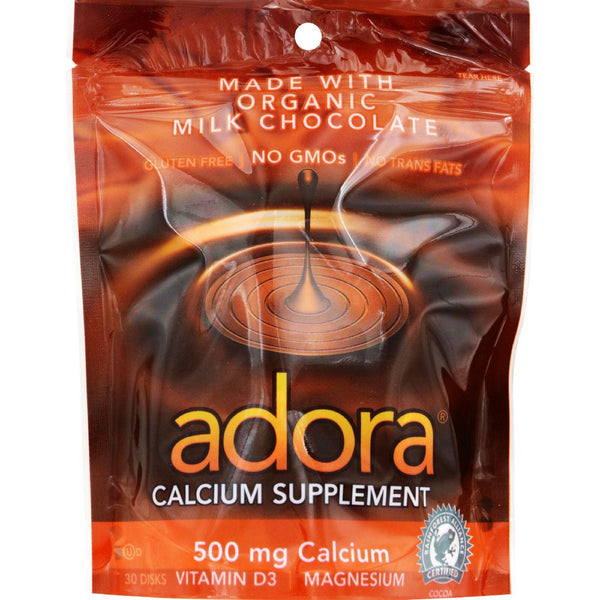 Adora Calcium Supplement Disk - Organic - Milk Chocolate - 30 Ct - 1 C ...