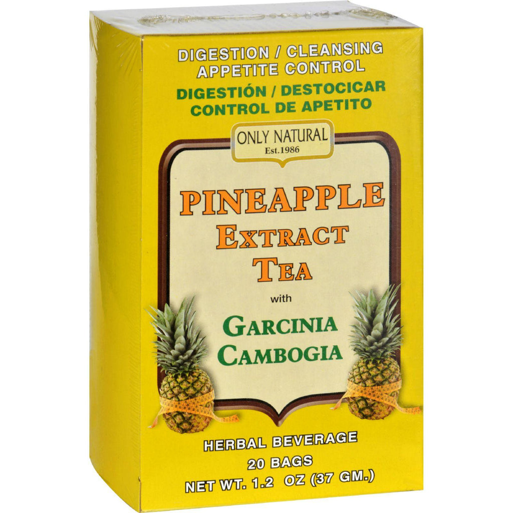 Only Natural Tea - Pineapple Extract - Garcinia Cambogia - 20 Tea Bags