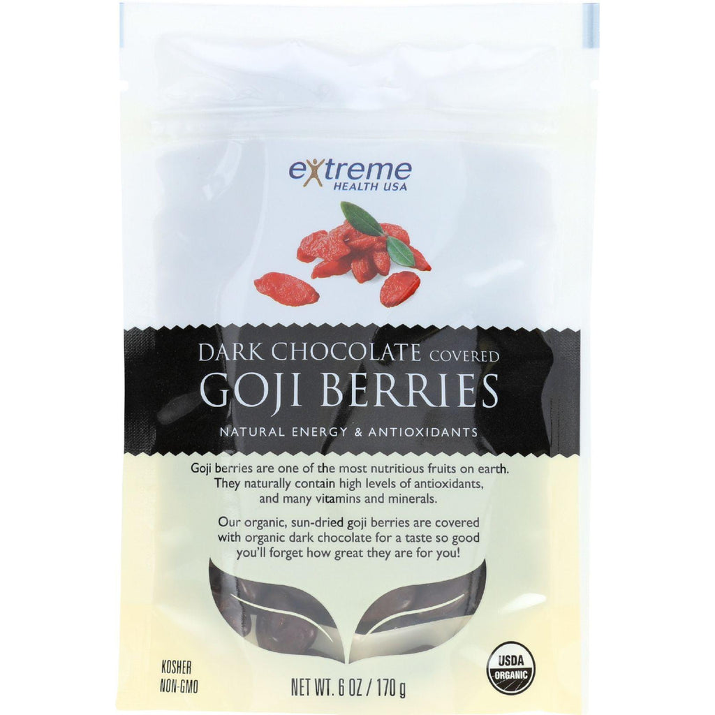 Extreme Health Usa Superfruits - Organic - Goji Berries - Dark Chocolate Covered - 6 Oz - Case Of 6