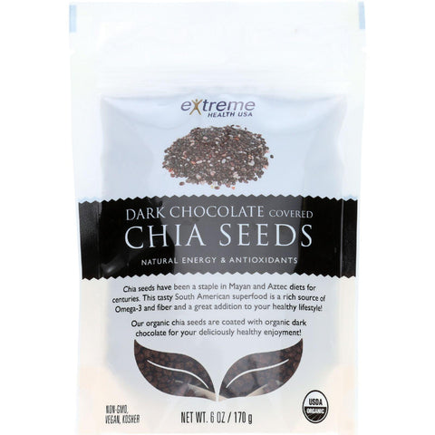 Extreme Health Usa Superfruits - Organic - Chia Seeds - Dark Chocolate Covered - 6 Oz - Case Of 6