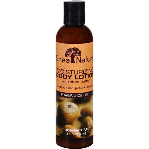 Shea Natural Body Lotion - Moisturizing - Fragrance Free - 8 Oz