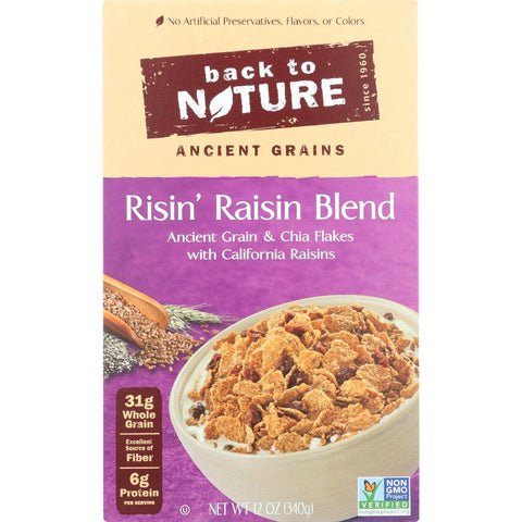 Beack To Nature Cereal - Risin Raisin Blend - 12 Oz - Case Of 6