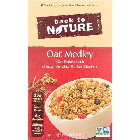 Beack To Nature Cereal - Oak Medley - With Cinnamon Clusters - 10 Oz - Case Of 6