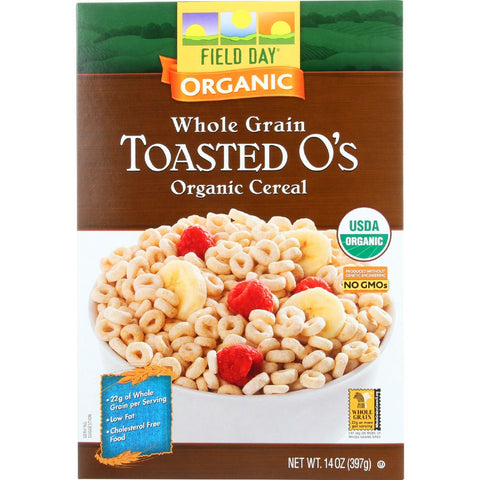 Field Day Cereal - Organic - Whole Grain - Toasted Os - 14 Oz - Case Of 10