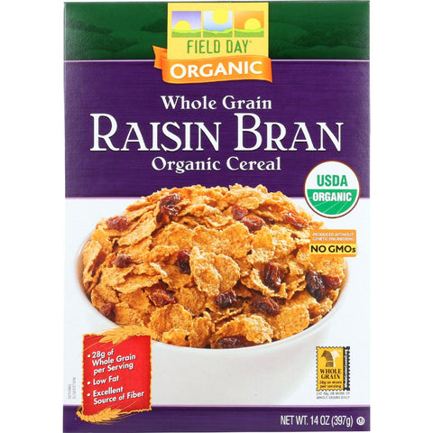 Field Day Cereal - Organic - Whole Grain - Raisin Bran - 14 Oz - Case Of 10