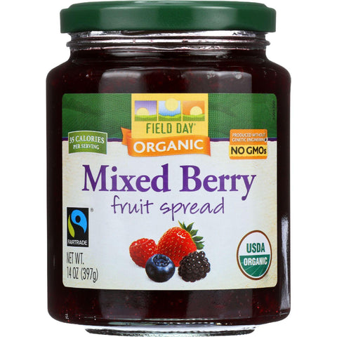 Field Day Fruit Spread - Organic - Mixed Berry - 14 Oz - Case Of 12