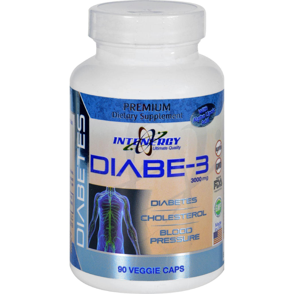 Intenergy Diabe-3 - With Alpha Lipoic Acid - 90 Vegetarian Capsules