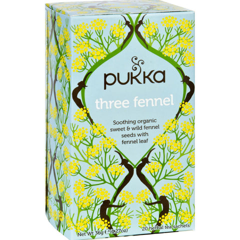 Pukka Herbal Teas Tea - Organic - Three Fennel - 20 Bags - Case Of 6