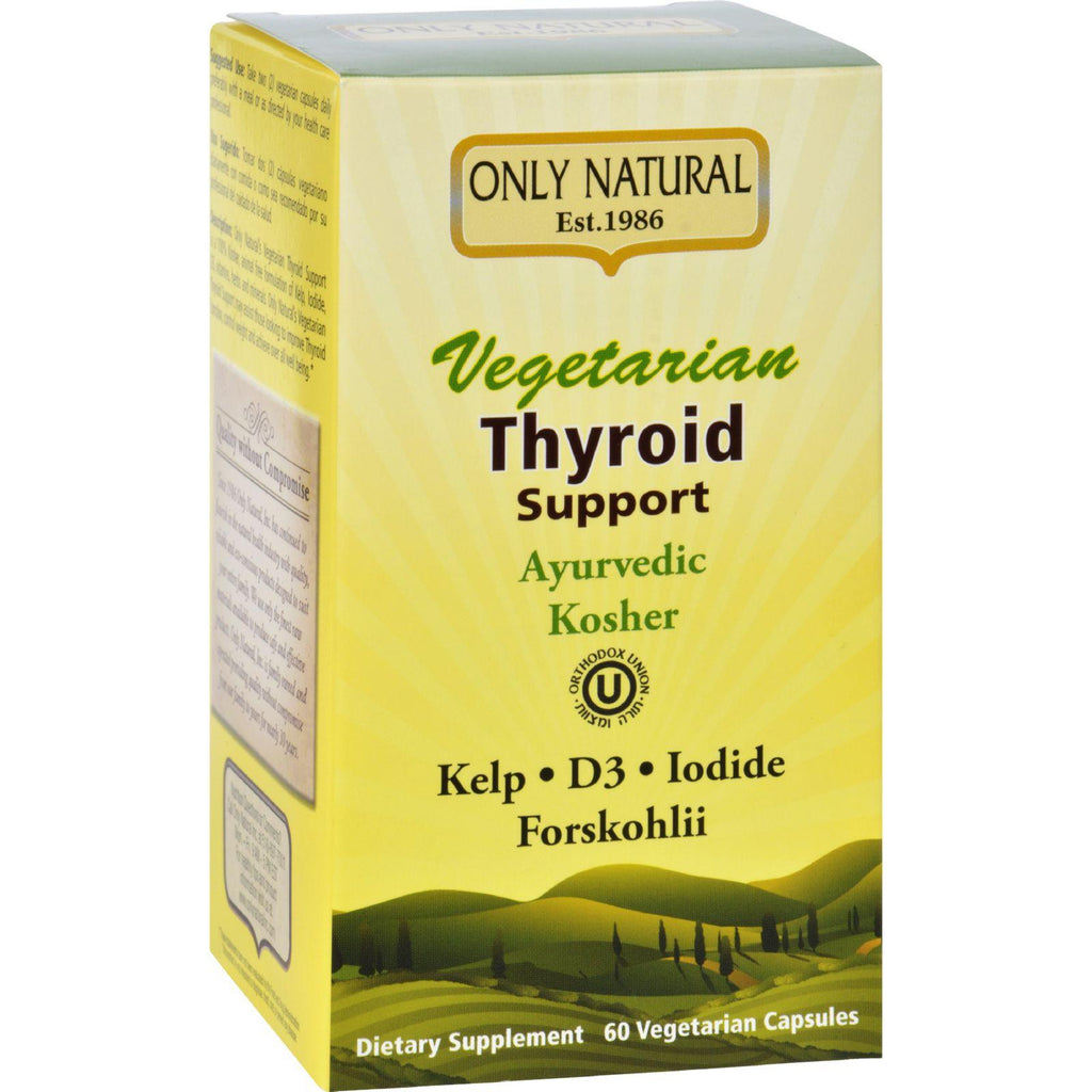 Only Natural Thyroid Support - Vegetarian - 60 Vegetarian Capsules