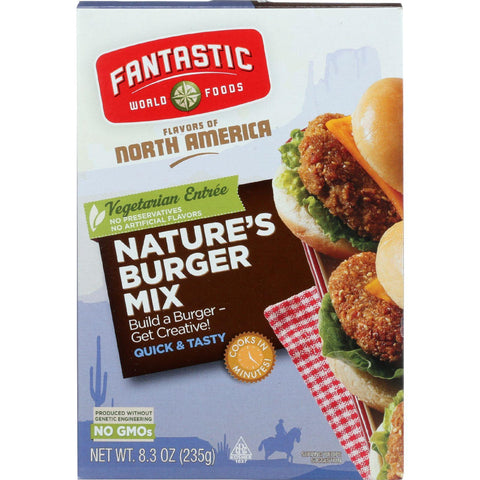 Fantastic World Foods Mix - Natures Burger - Original - 8.3 Oz - Case Of 6