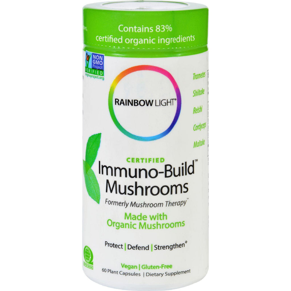 Rainbow Light Mushrooms - Certified Immuno-build - 60 Capsules