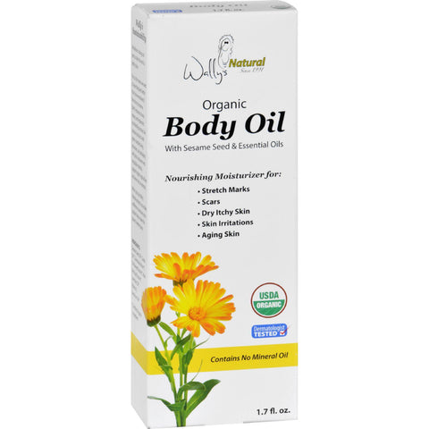 Wallys Natural Products Body Oil - Organic - 1.7 Oz