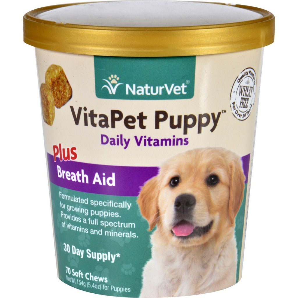 Naturvet Vitapet - Plus Breath Aid - Dog - Puppy - Cup - 70 Soft Chews
