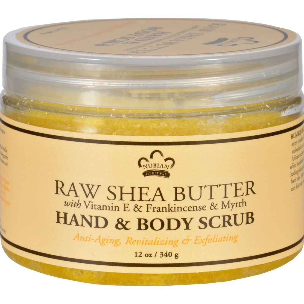 Nubian Heritage Hand And Body Scrub - Raw Shea And Frankincense - 12 Oz