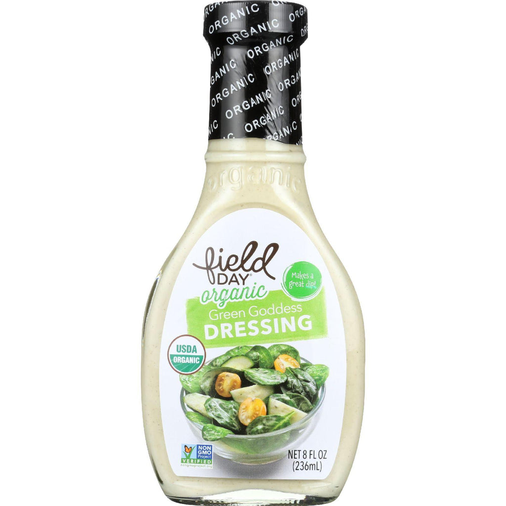 Field Day Dressing - Organic - Green Goddess - 8 Oz - Case Of 12