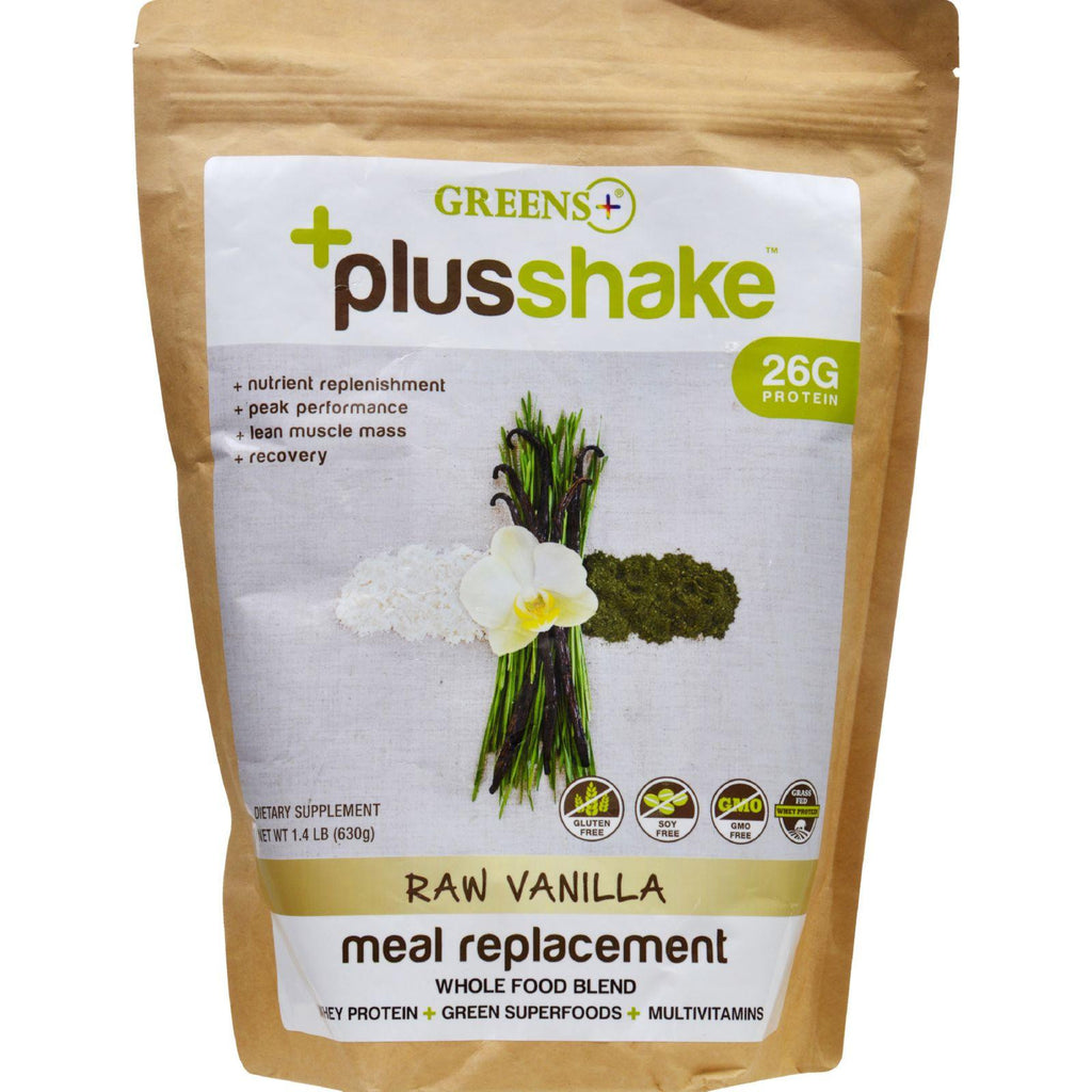 Greens Plus Meal Replacement - Plusshake - Raw Vanilla - 1.4 Lb