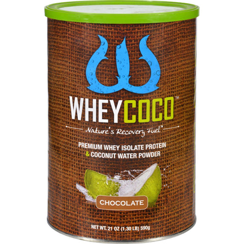 Wheycoco Whey Isolate Protein And Coconut Water - Premium - Powder - Chocolate - 21 Oz