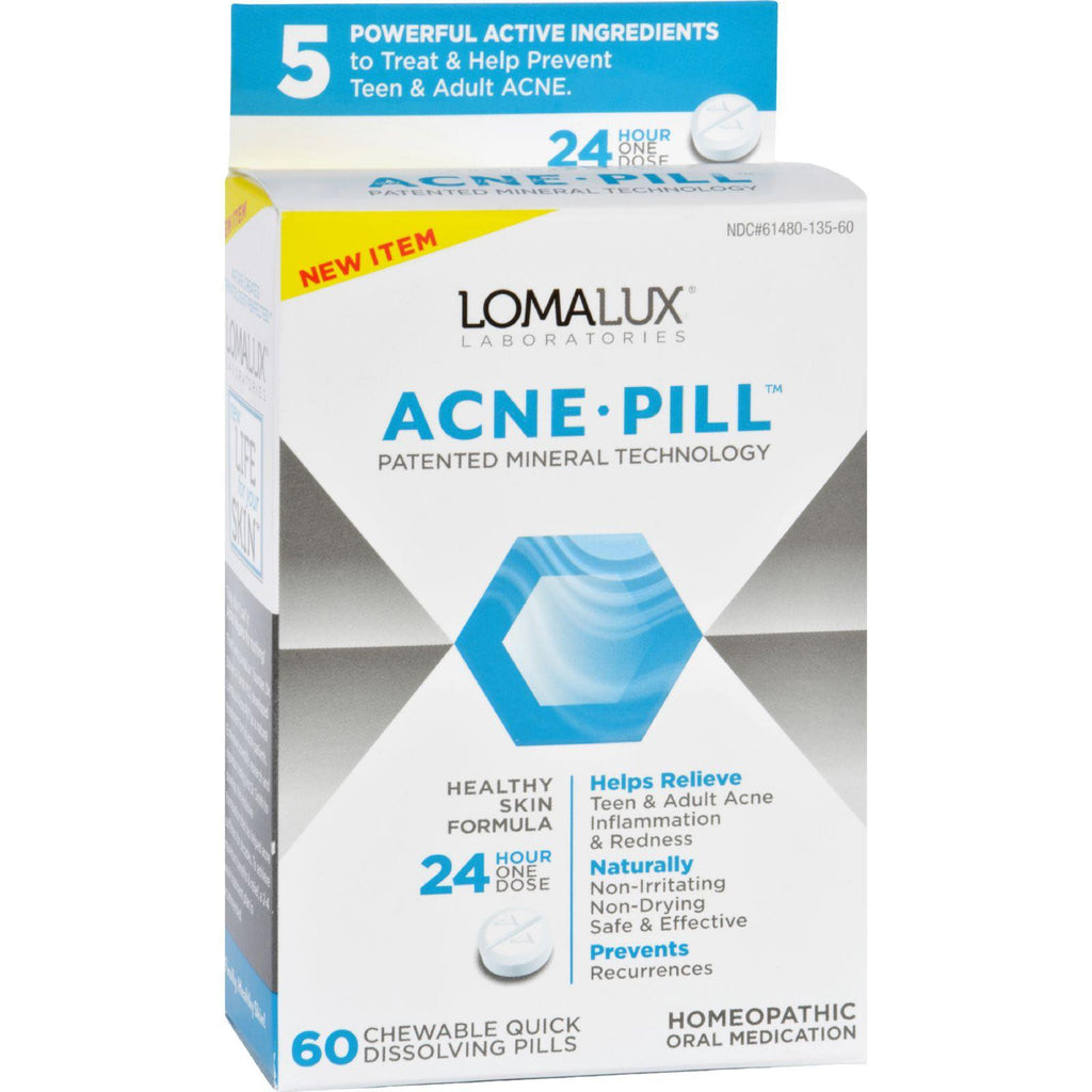 Loma Lux Laboratories Acne Pill - Chewable - Quick Dissolving - 60 Count