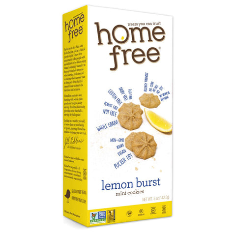 Homefree Gluten Free Lemon Burst Mini Cookies - 5 Oz - Case Of 6