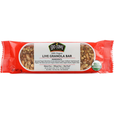 Go Raw Snack Bar - Organic - Sprouted - Raisin Crunch - .493 Oz - Case Of 10