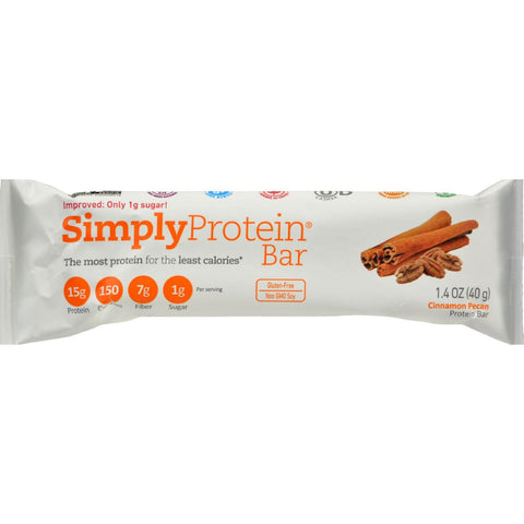 Simplyprotein Protein Bar - Cinnamon Pecan - 1.41 Oz - Case Of 12